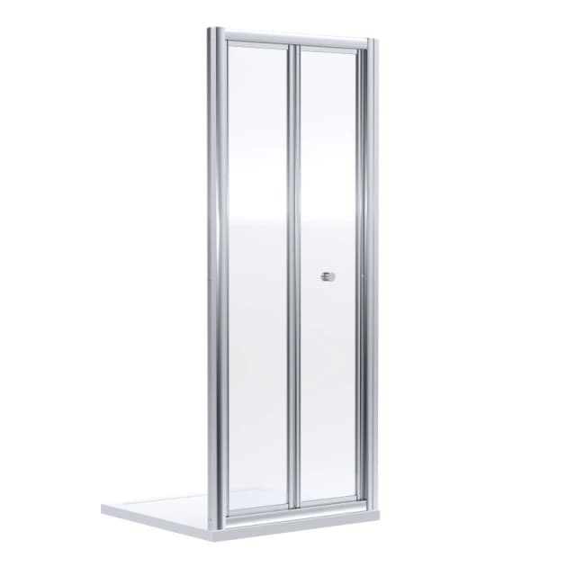 Balterley 4mm Toughened Safety Glass Bi-Fold Shower Door 1900 x 700mm Chrome Silver