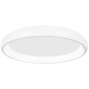 Merano Bakersfield 81cm Integrated LED Semi Flush Light White Aluminium LED 80W 4400Lm 3000K