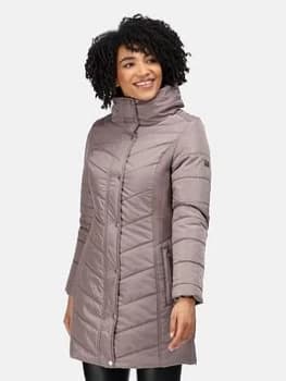 Regatta Parthenia Quilted Jacket - Dark Taupe, Dark Taupe, Size 14, Women