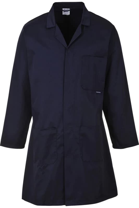 Portwest Standard Workwear Lab Coat (Medical Health) Pack of 2 in Navy Size: Small Navy Unisex S