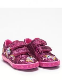 Lelli Kelly Girls Abigail Unicorn Strap Shoes - Purple Glitter