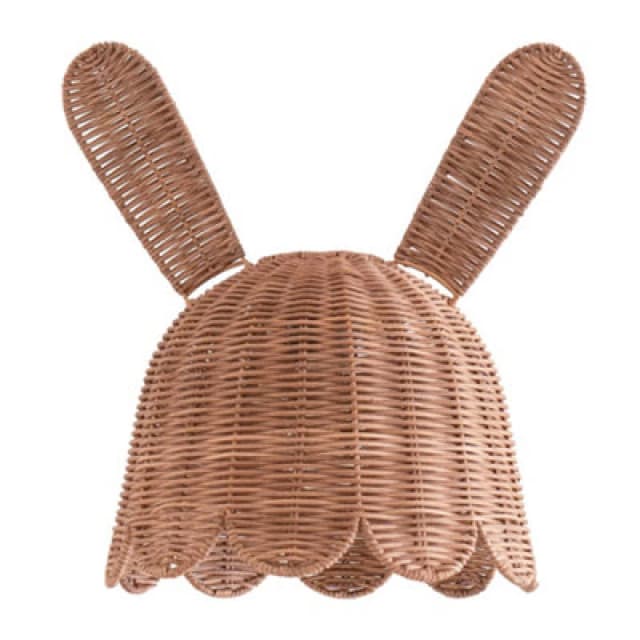 ValueLights ValueLights Bella Natural Rattan Bunny Rabbit Easy Fit Ceiling Pendant Lamp Shade with Bulb Natural One Size Unisex 5059406065477