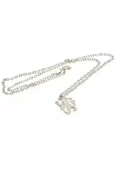 Silver Plated Lion Pendant And Chain