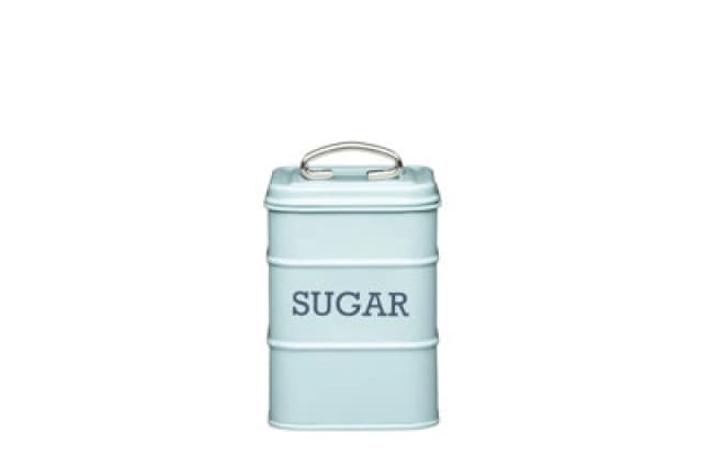 Living Nostalgia Vintage Style Blue Sugar Tin Blue