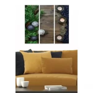 MDF2932186 Multicolor Decorative MDF Painting (3 Pieces)