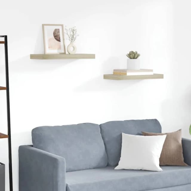 VIDAXL Floating Wall Shelves 2 pcs Oak 50x23x3.8cm mdf Vidaxl 8720286075036