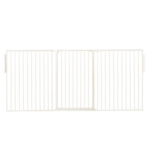 Safetots Premium Extra Tall Room Divider, Up To 226Cm Wide, White, 105Cm Tall, Multi Panel Barrier For Baby And Toddler