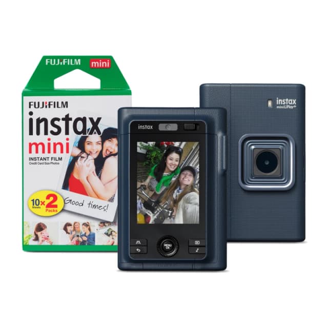 Fujifilm Instax Mini LiPlay Plus Hybrid Instant Camera - Navy - Camera