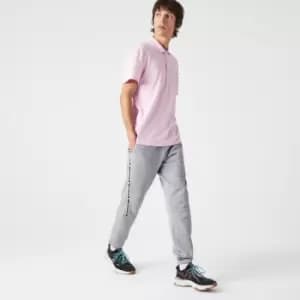 Mens Lacoste Printed Bands Trackpants Size 2 - XS Grey Chine