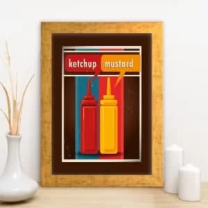 AC26881741419 Multicolor Decorative Framed MDF Painting