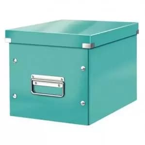 Leitz WOW Click & Store Cube Medium Storage Box, Ice Blue.