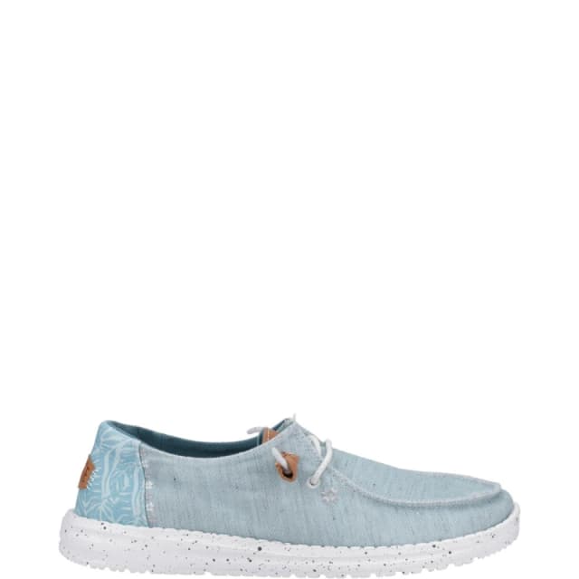 HEYDUDE Wendy Heathered Slub Tropical Shoe Blue female 4 (37)