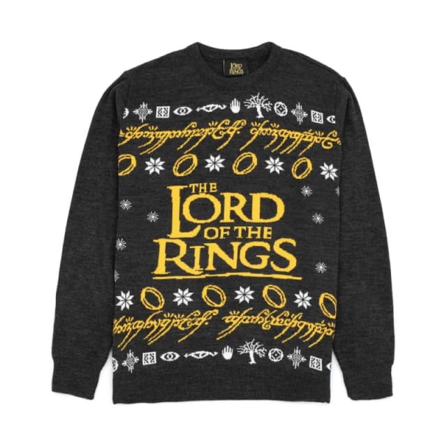 Lord of the Rings Lord of the Rings Men Jumper in Black Size: Small Black S Male 5060977372758