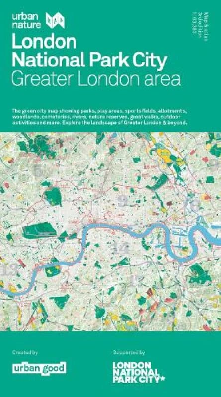 London National Park City: Greater London Area Urban Nature Map Sheet map, folded