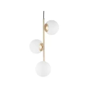 White Orb and Gold Metal Pendant