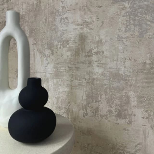 Belgravia Decor Plaster Beige Vinyl Wallpaper