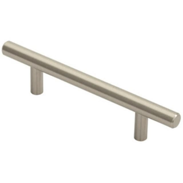 Loops Round T Bar Cabinet Pull Handle 156 x 12mm 96mm Fixing Centres Satin Nickel Metallics unisex