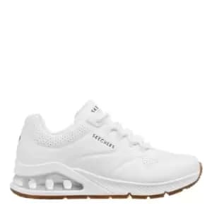 Skechers Monochromatic Duraleather Lace Up F - White