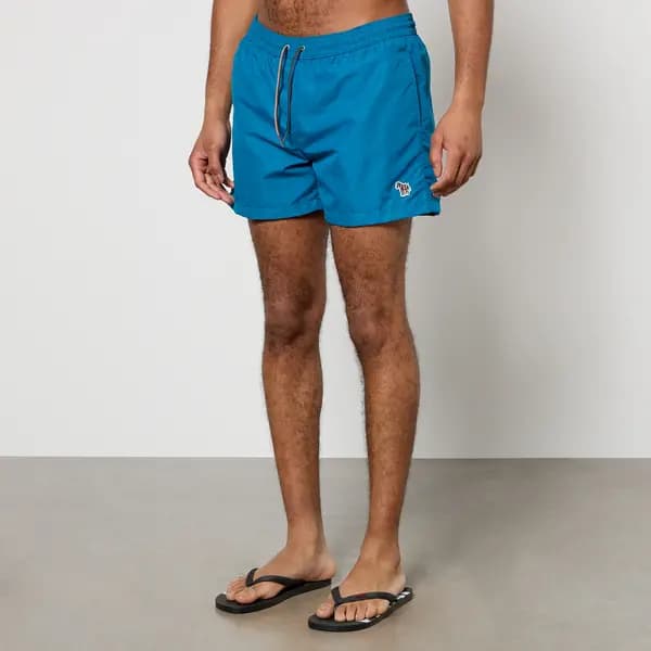 Paul Smith Zebra Recycled Shell Swimming Shorts - S Blue Swimwear and Beachwear male M1A-200A-AU285-44 S