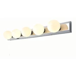Spa Ara 5 Light Chome Retro Spotlight Bar - 200W
