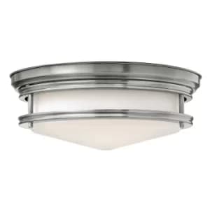 Hadley 3 Light Semi Flush Ceiling Light Antique Nickel, E27