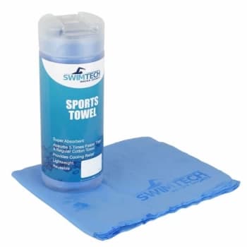SwimTech Sports Towel 43 x 32cm - Blue