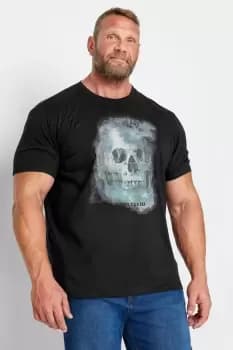 Blurred Skull Print T-Shirt