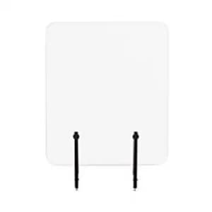 Bi-Office Freestanding Frameless Protective Screen with Clamps 1200 x 900 x 4mm Acrylic Clear