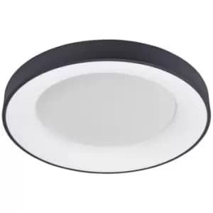 Italux Lighting - Italux Giulia - Modern LED Flush Ceiling Light Black, Warm White 3000K 2750lm