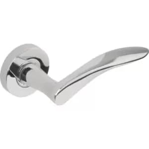 Jigtech Vecta Door Pack Polished Privacy in Chrome Aluminium Zinc Alloy