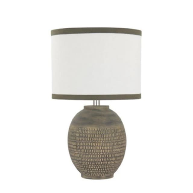Table Lamp - Ceramic - L28 x W28 x H24cm - Brown MinsterStylishLivingLtd7440