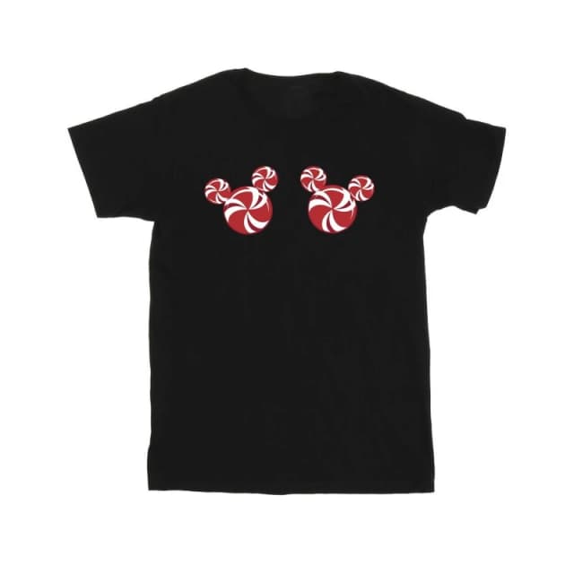 Disney Men Mickey Mouse Candies Cotton T-Shirt in Black Size: Small Black S Male 5063376834728