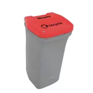 Slingsby Bin - Designer Wheelie 90LTR Recycling - Red - NO Lock