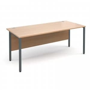 Maestro 25 GL Straight Desk 1800mm x 800mm - Graphite H Frame Beech t