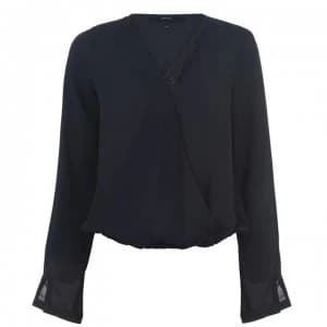 Vero Moda Scarlet Long Sleeve Wrap Top - NIGHT SKY