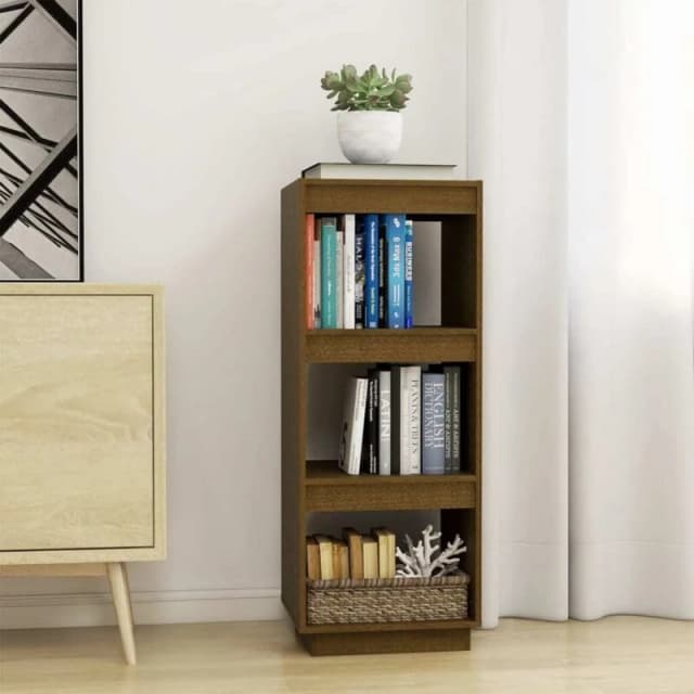 VIDAXL Book Cabinet/Room Divider Honey Brown Solid Pinewood vidaXL 8720286815786