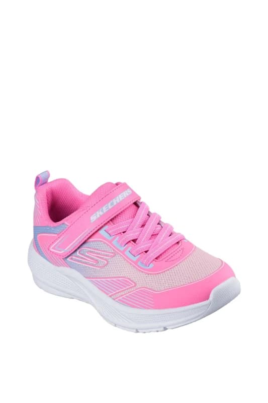 Skechers Womens Gore & Strap W/ 3D Print W/ Ombre Sparkle Mesh in Pink Size: 3 Pink Female 3