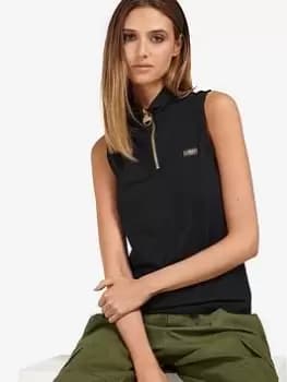 Barbour International Kasuki Half Zip Sleeveless Top - Black