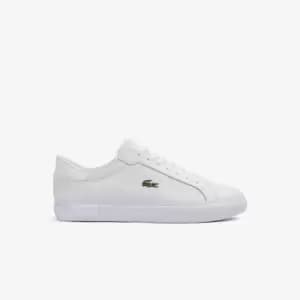 Mens Lacoste Powercourt Leather Trainers Size 10 UK White