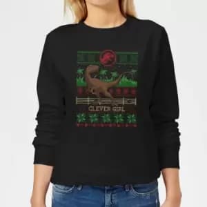 Jurassic Park Clever Girl Womens Christmas Jumper - Black - 3XL