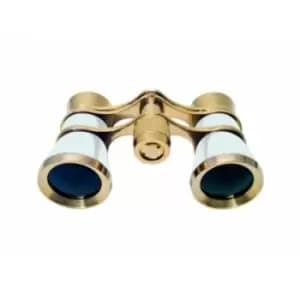 Braun Photo Technik Binocular "Opera", 3X25, Gold/Pearly White