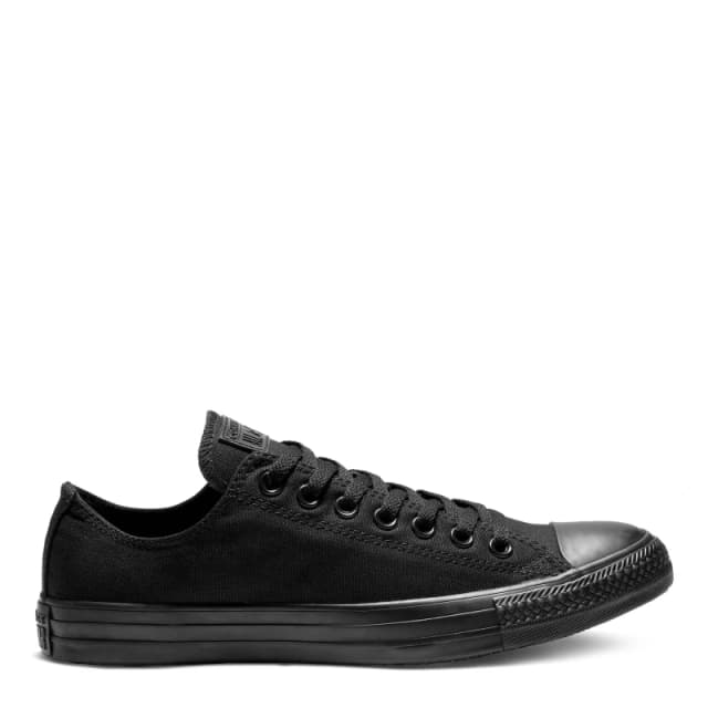 Converse Black All Star Low Top Mono Canvas Trainers, 4.5