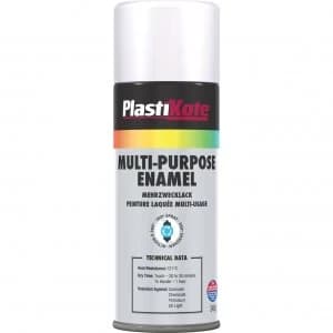 Plastikote Enamel Aerosol Spray Paint White 400ml