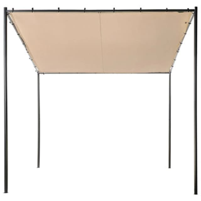 Beliani Gazebo Vimino Metal 282cm 294cm Taupe