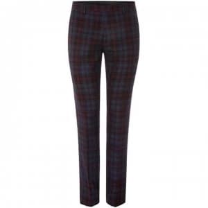 Label Lab Mojito Skinny Fit Checked Suit Trouser - Blue