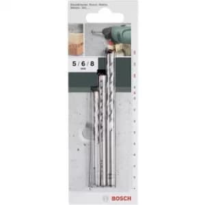 Bosch Accessories 2609255416 Carbide metal Concrete twist drill bit set 3 Piece 5 mm, 6 mm, 8mm Cylinder shank 1 Set