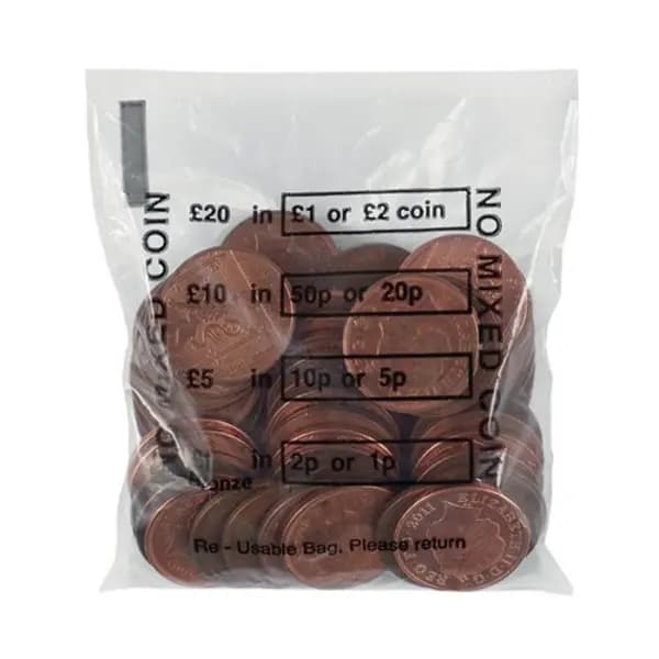 Unbranded Cash Denominated Coin Bag (Pack of 5000) BEVORBS0001 BEVORBS0001