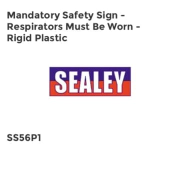 Mandatory Safety Sign - Respirators Must Be Worn - Rigid Plastic