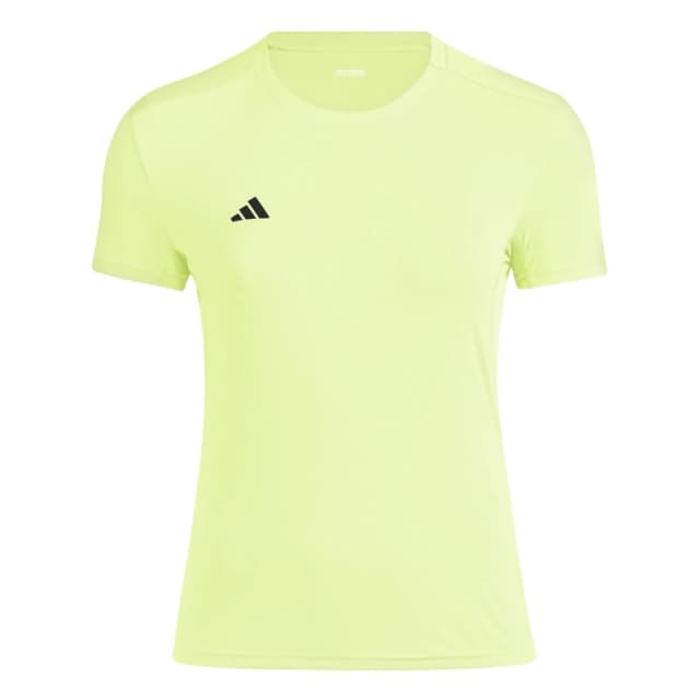 adidas Adizero Running T-Shirt Womens - Yellow Yellow L