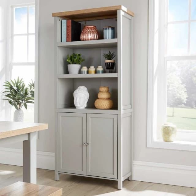 Home Source Avon Display Bookcase Storage Unit Grey